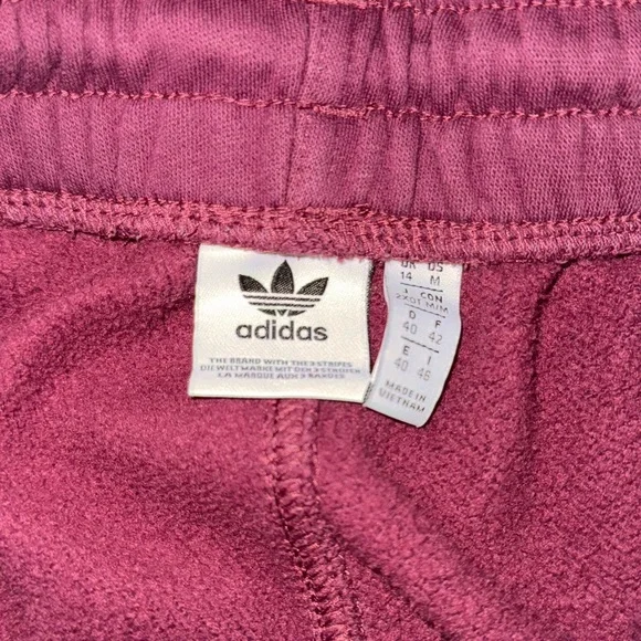 Adidas Burgundy Joggers (size m) - Picture 5 of 8